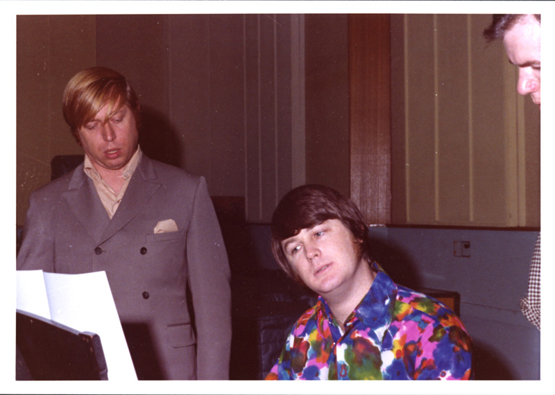 Brian Wilson and Don Randi (left) at Western Recorders, Hollywood, circa 1966/1967.