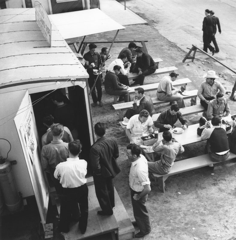 lockheed employees enjoy lunch